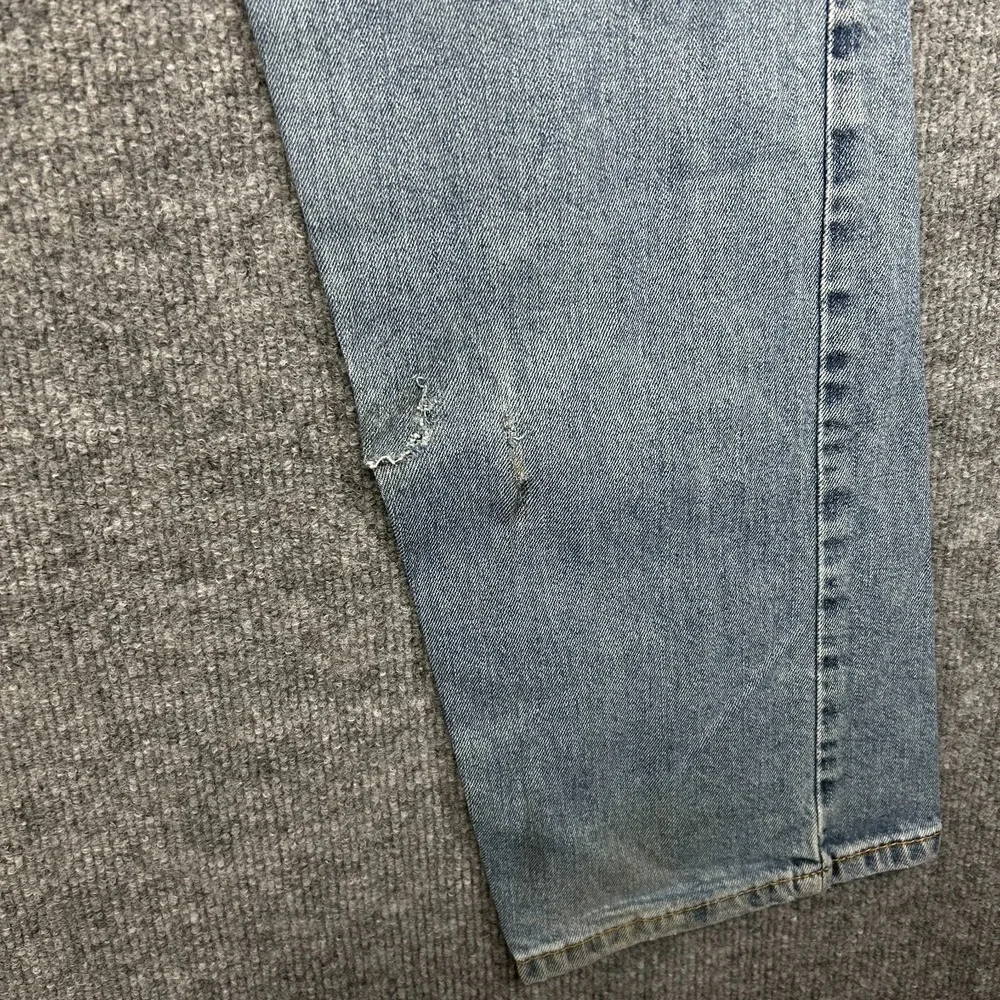 Levi's 513 Slim Jeans Mens 39X33 Blue Denim Zip Fly Straight Leg Classic - Flaws